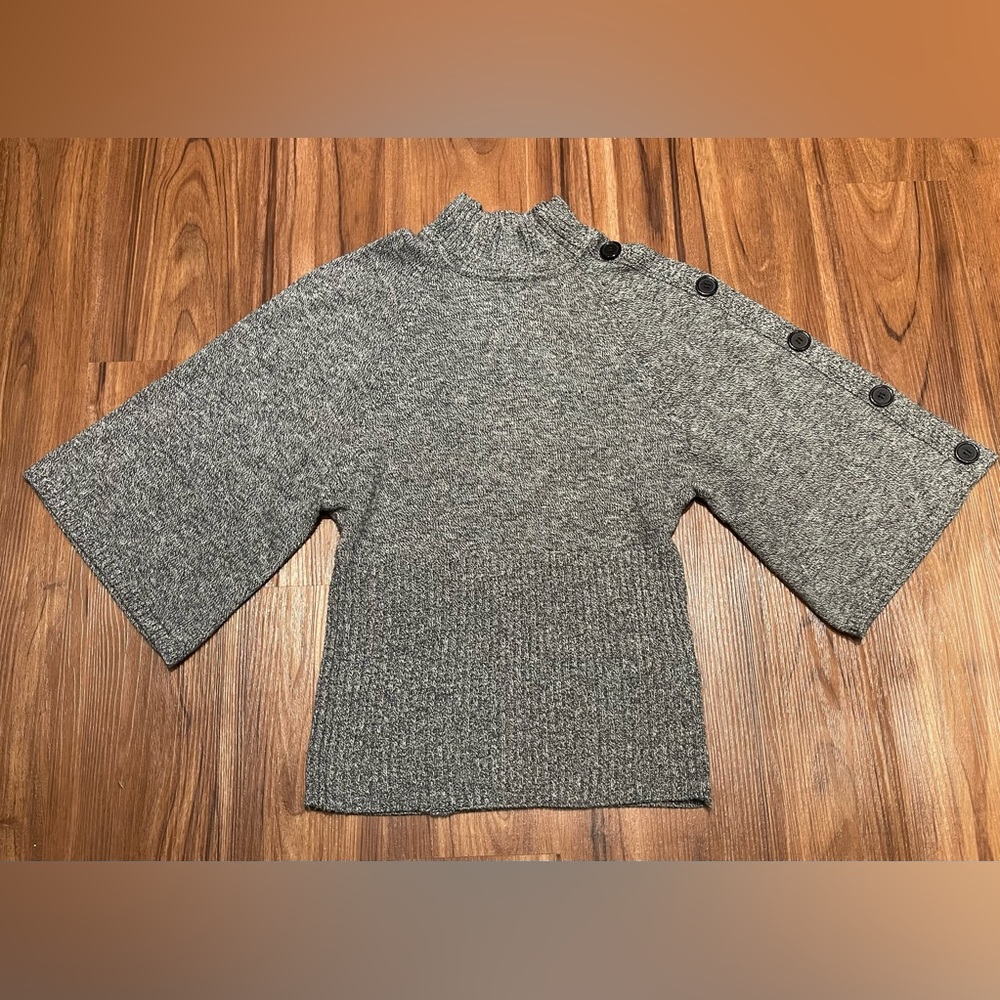 A.Byer Gray Wide Sleeve Knit Sweater - L